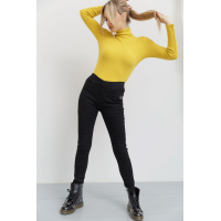 Джеггинсы женские однотонные, цвет черный, 131R9560-5