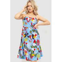 Сарафан женский с цветочным принтом, цвет голубой, 221R1932-4