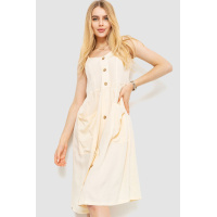 Сарафан повседневный однотонный, цвет светло-бежевый, 102R333