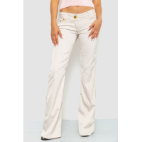 Брюки жененские однотонные, цвет бежевый, 201R3858