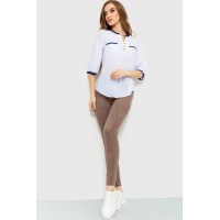 Блуза классическая, цвет бело-синий, 230R051 Блуза классическая, цвет бело-синий, 230R051