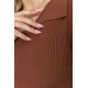 Кофта женская в рубчик, цвет шоколадный, 204R015