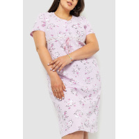 Ночная рубашка с цветочным принтом, цвет сиреневый, 219RC-1062