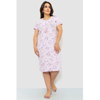 Ночная рубашка с цветочным принтом, цвет сиреневый, 219RC-1062