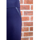 Лосини со вставками из кожзама, темно-синего цвета, 172R5514