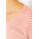 Кофта женская в рубчик, цвет пудровый, 131R122-1