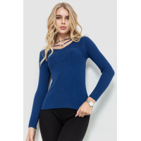 Кофта женская в рубчик, цвет синий, 204R037