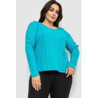 Лонгслив женский полубатал, цвет бирюзовый, 102R325-1