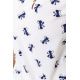 Блуза с принтом, цвет бело-синий, 230R112-1