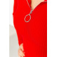 Кофта жіноча на блискавці в рубчик, колір червоний, 221R001