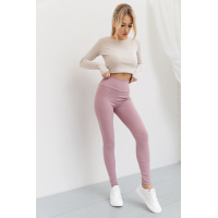 Лосины женские в рубчик, цвет светло-сливовый, 205R606