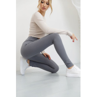 Лосины женские в рубчик, цвет темно-серый, 205R606