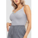 Майка жіноча в рубчик, колір сірий, 204R020-1