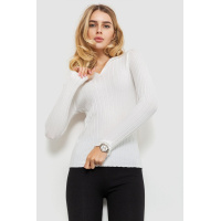 Кофта женская однотонная, цвет белый, 204R018