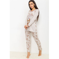 Пижама женская с принтом, цвет светло-серый, 219RP-191