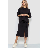 Костюм женский повседневный, цвет черный, 115R0518