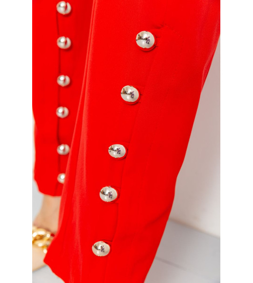 Женские классические брюки прямого кроя цвет Красный 102R287