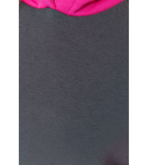 Худи женский на флисе, цвет серо-розовый, 102R312