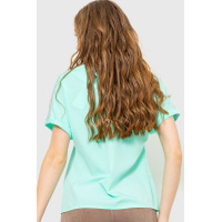 Блуза повсякденна, колір ментол, 230R101-2