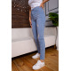 Рвані жіночі джинси скінні блакитного кольору 164R681