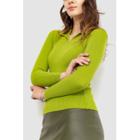 Кофта женская в рубчик, цвет оливковый, 204R015