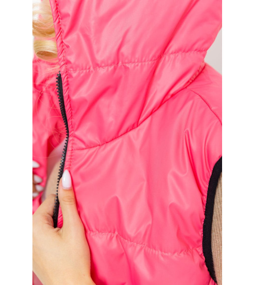 Жилетка женская с капюшоном, цвет розовый, 102R351