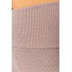 Лосини жіночі в рубчик на флісі, колір темно-бежевий, 205R706