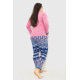 Жіноча піжама з принтом, колір пудрово-синій, 231R6701
