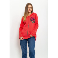 Кофта женская на молнии, цвет коралловый, 167R722