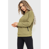 Худи женский с капюшоном, цвет оливковый, 182R8030