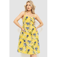 Сарафан женский с цветочным принтом, цвет желтый, 221R1932-2