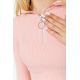 Кофта жіноча на блискавці в рубчик, колір світло-рожевий, 204R041