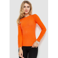Кофта женская трикотажная однотонная, цвет оранжевый, 204R017