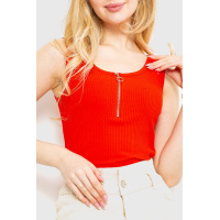 Майка женская в рубчик, цвет коралловый, 204R025