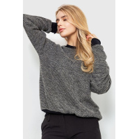 Свитшот женский, цвет серо-черный, 102R321