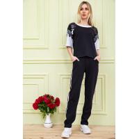 Костюм женский, цвет черный, 167R10-2