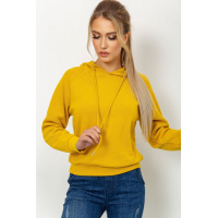 Худи женский однотонный, цвет горчичный, 131R11-1