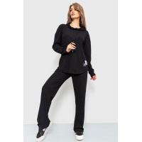 Костюм женский с капюшоном, цвет черный, 131R8363