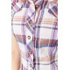 Сорочка жіноча в клітку, колір бузково-бежевий, 230R061-11