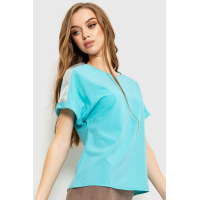 Блуза повсякденна, колір м'ятний, 230R101-2