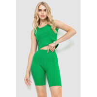 Костюм женский в рубчик повседневный, цвет зеленый, 214R700