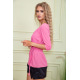 Блузка з рукавами 3/4 і поясом колір Рожевий 172R1-1