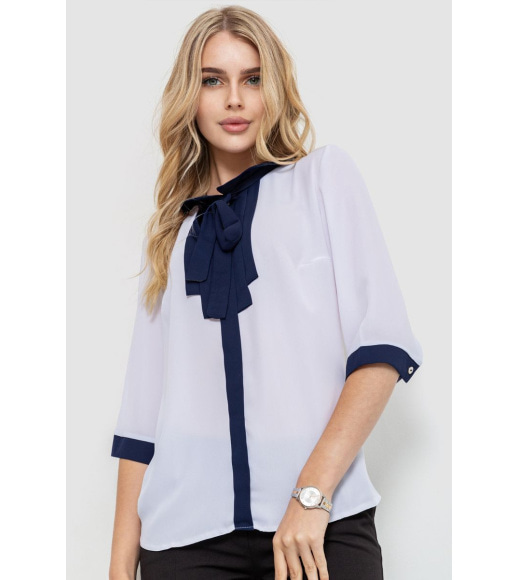 Блуза женская, цвет бело-синий, 172R11-2