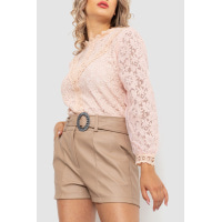 Блуза жіноча гіпюрова, колір пудровий, 204R004
