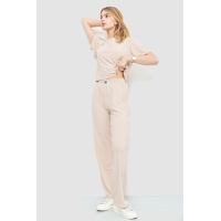 Костюм женский в рубчик, цвет светло-бежевый, 177R025