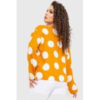 Женская рубашка с длинными рукавами, цвет Горчичный в горох, 102R5085