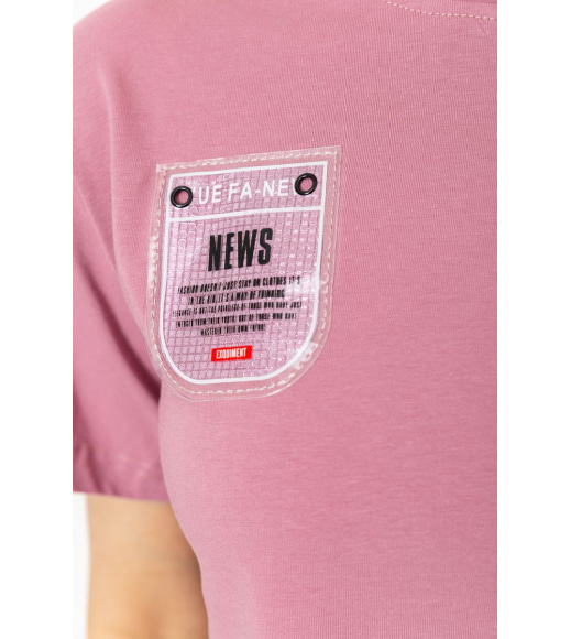 Костюм женский повседневный футболка+шорты, цвет светло-сливовый, 198R2011