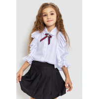 Блуза для девочек нарядная, цвет белый, 172R210