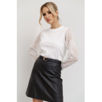 Блуза женская нарядная, цвет белый, 204R005