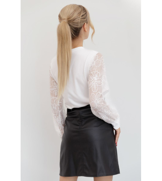 Блуза жіноча Нарядна, колір білий, 204R005